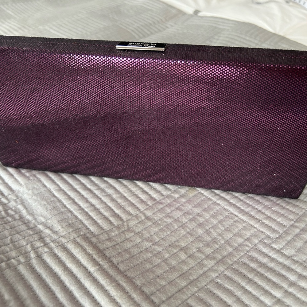Calvin Klein Sparkling Purple Textured Clutch
